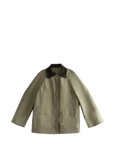 Totême Flap-pocket Jacket In Green