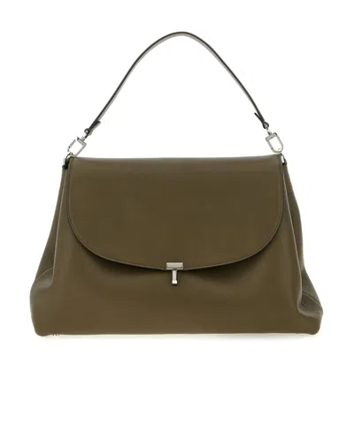 Totême Flap Shoulder Bag In Green