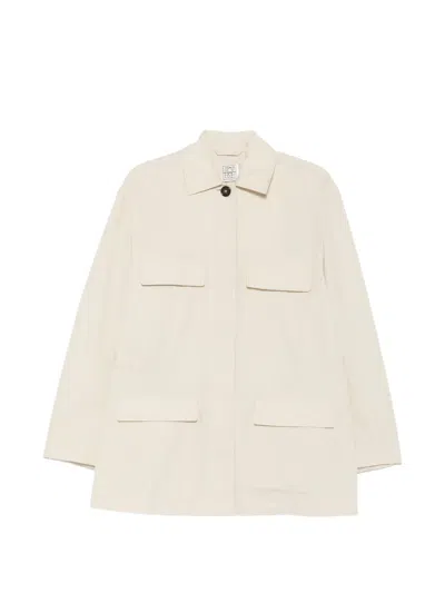 Totême Toteme Cotton Blend Jacket In Neutral
