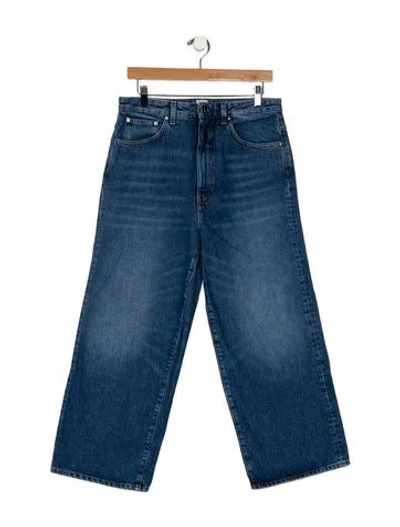 Pre-owned Totême Flare Fit Denim Wide Leg Jeans In Blue