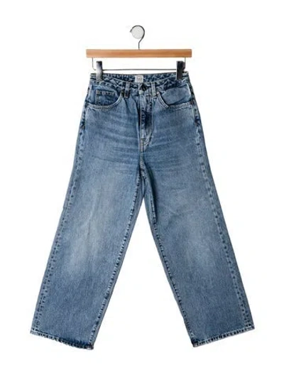 Pre-owned Totême Flare Fit Wide Leg Jeans In Blue