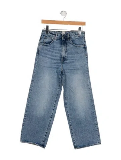 Pre-owned Totême Flare Fit Wide Leg Jeans In Blue