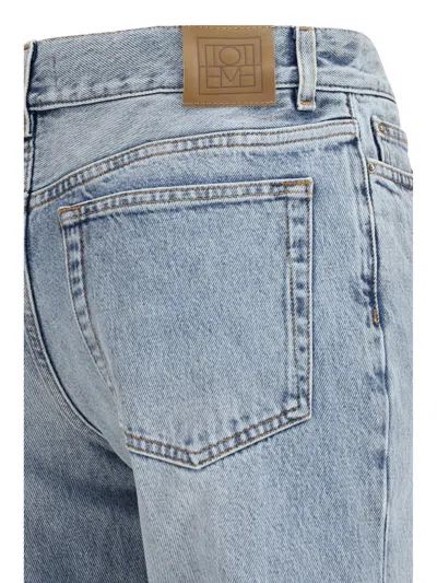 Totême Toteme Flared Cotton Jeans In Blue
