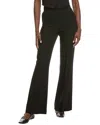 Totême Toteme Flared Crepe Evening Wool-blend Pant In Black