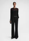 Totême Flared Evening Trousers Black In Black