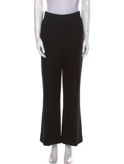 Pre-owned Totême Flared Evening Trousers Wide Leg Pants In Black