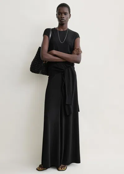 Totême Flared Jersey Skirt Black