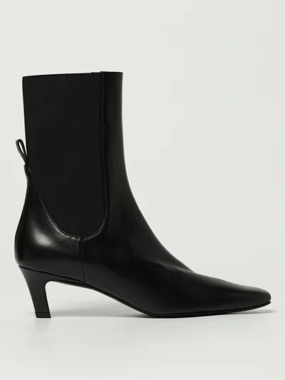 Totême Toteme Pre Leather Ankle Boots In Black