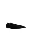 Totême Toteme Minimalist Velvet Ballerinas Shoes In Black