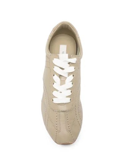 Totême Toteme Flex Leather Sneakers In Neutral