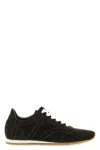 Totême Toteme Flex Quilted Suede Sneakers In Black
