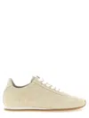 Totême Flex Suede Sneakers Stone In Neutral