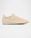 Totême Flex Suede Sneakers Stone In Neutral