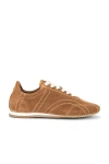 Totême Flex Suede Sneakers Copper In Brown