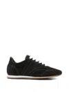 Totême Toteme Flex Quilted Suede Sneakers In Black