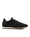 Totême Toteme Flex Quilted Suede Sneakers In Black