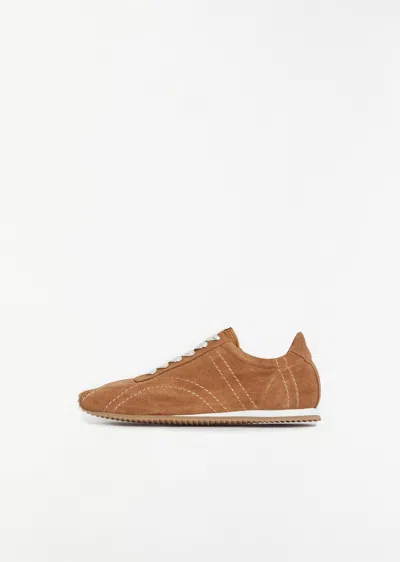 Totême Flex Suede Sneakers In Brown