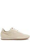 Totême Flex Suede Sneakers Stone In Neutral