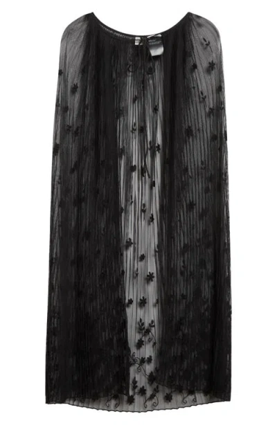 Totême Toteme Floral Embroidered Tulle In Black
