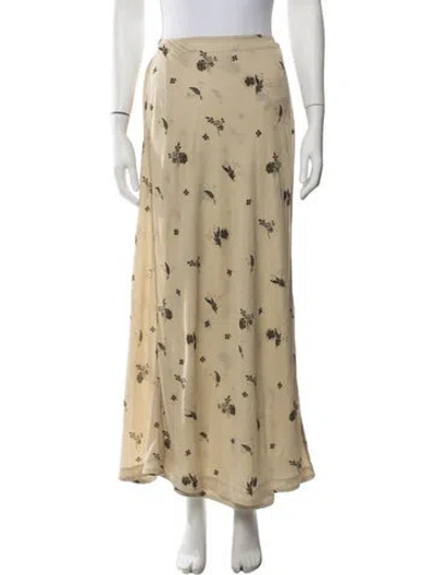 Pre-owned Totême Floral Print Long Skirt In Neutrals