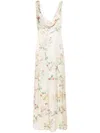 Totême Maxikleid Mit Blumen-print In Nude