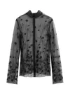 Totême Toteme Floral Tulle Blouse Black