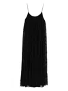 Totême Toteme Floral Plissé Tulle Maxi Dress In Black