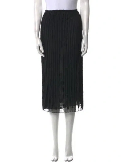 Pre-owned Totême Floral Tulle Midi Length Skirt W/ Tags In Black