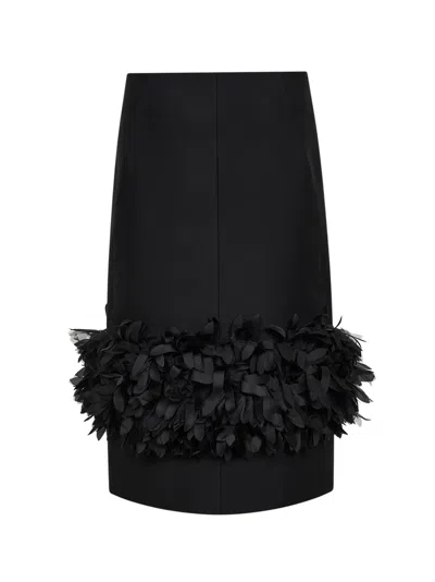 Totême Flowing Petal Mini Skirt In Black