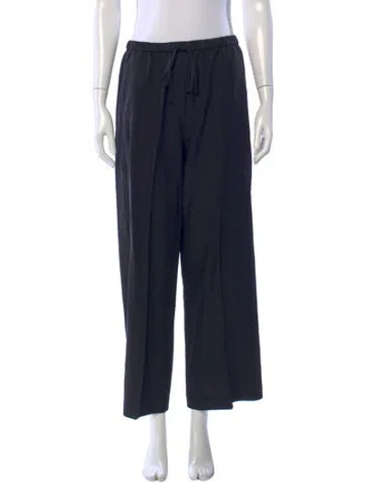 Pre-owned Totême Fluid Drawstring Trousers Wide Leg Pants In Blue