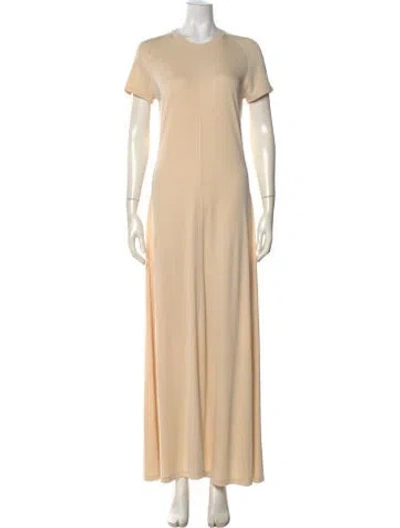 Pre-owned Totême Fluid Jersey Dress Long Dress In Neutral