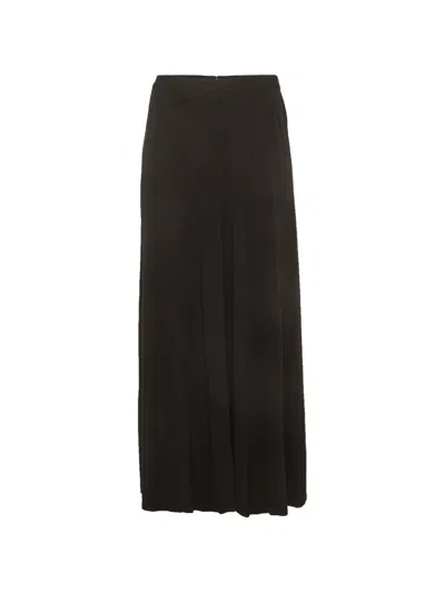 Pre-owned Totême Fluid Jersey Midi Skirt In Black
