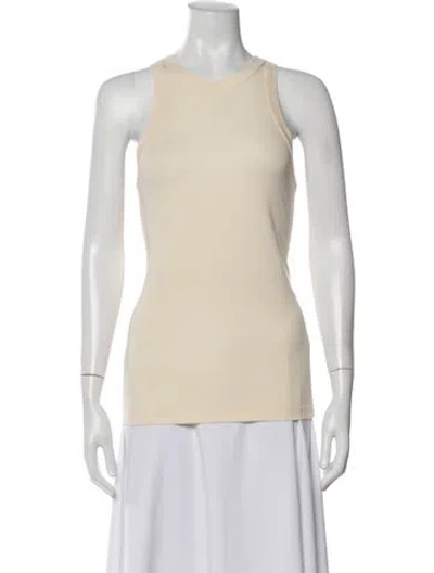 Pre-owned Totême Fluid Jersey Tank Crew Neck Top In Neutral