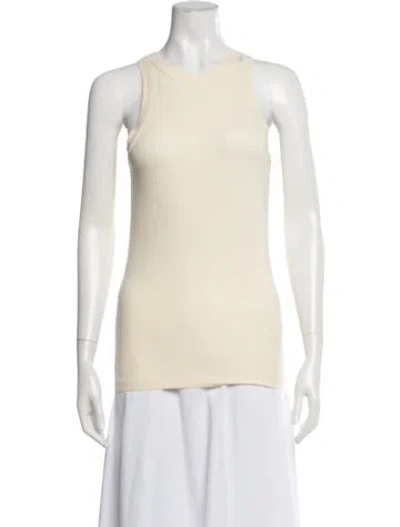 Pre-owned Totême Fluid Jersey Tank Crew Neck Top In Neutrals