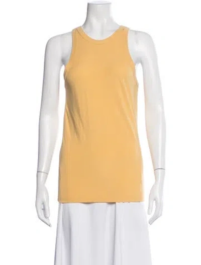 Pre-owned Totême Fluid Jersey Tank Crew Neck Top In Yellow