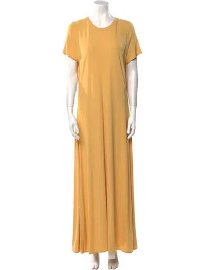 Pre-owned Totême Fluid Long Dress In Yellow
