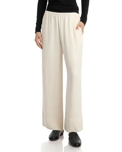 Totême Womens Ecru Lounge Straight-leg Woven Trousers In Neutral