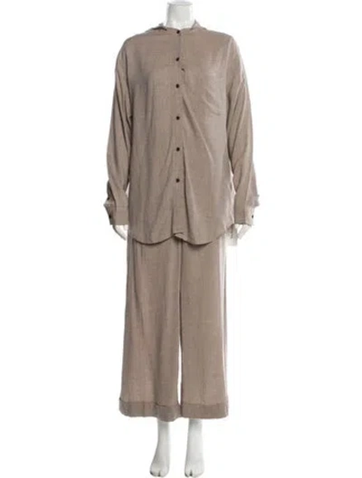 Pre-owned Totême Fluid Pant Set In Neutral