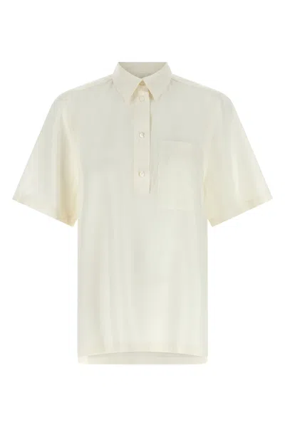 Totême 'fluid' Polo Shirt In Neutral