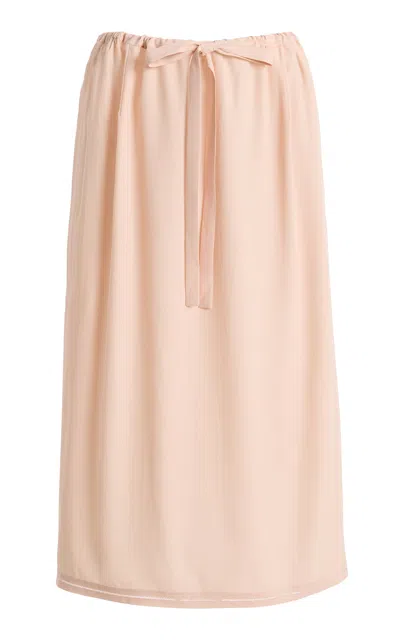 Totême Toteme Fluid Silk Midi Skirt In Pink