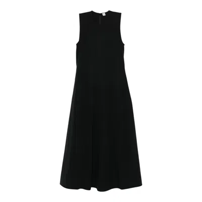 Totême Fluid Summer Dress In Black