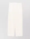 Totême Fluid Trousers With Pleats And Wide Leg In White