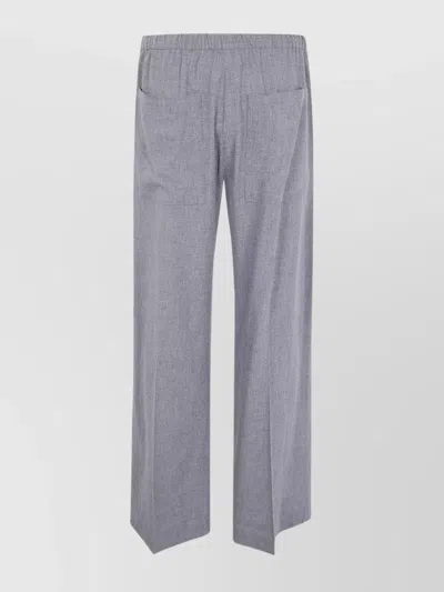 Totême Fluid Trousers With Wide Leg Design In Gray