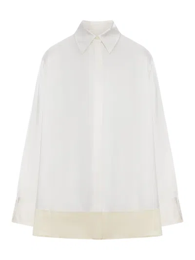 Totême Fluid Tuxedo Shirt In White