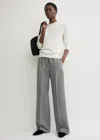 Totême Fluid Winter Trousers Mid Grey In Gray