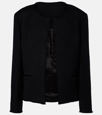 Totême Fluid Wool-blend Jacket In Black