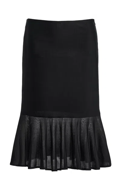 Totême Toteme Fluted Knit Midi Skirt In Multi