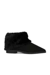 Totême Fold-down Shearling Boot In Black