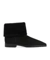 Totême Fold-down Shearling Boots In Black