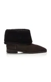 Totême Fold-down Shearling Boots In Brown